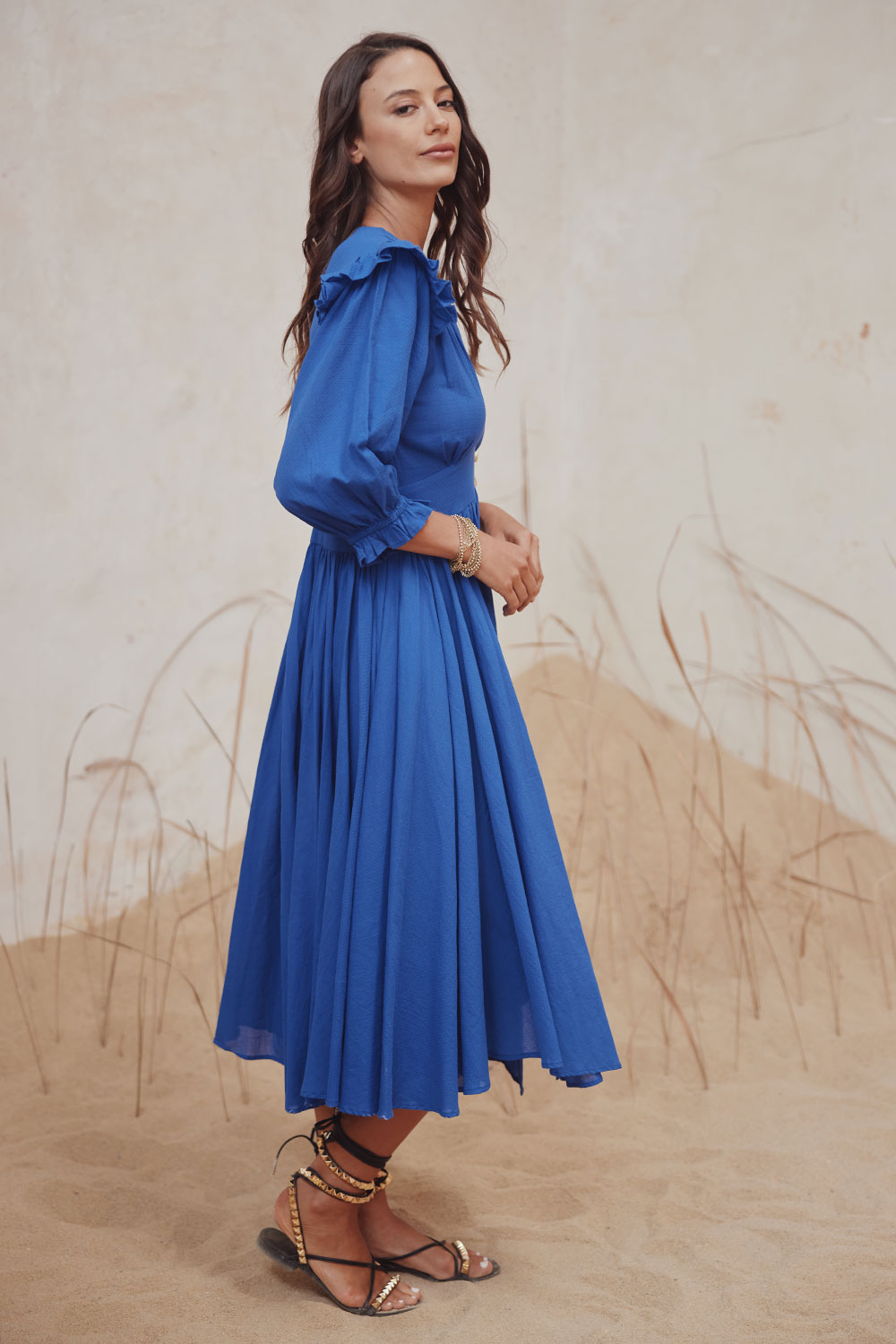 ZANTHE MIDI DRESS BLUE SAPPHIRE