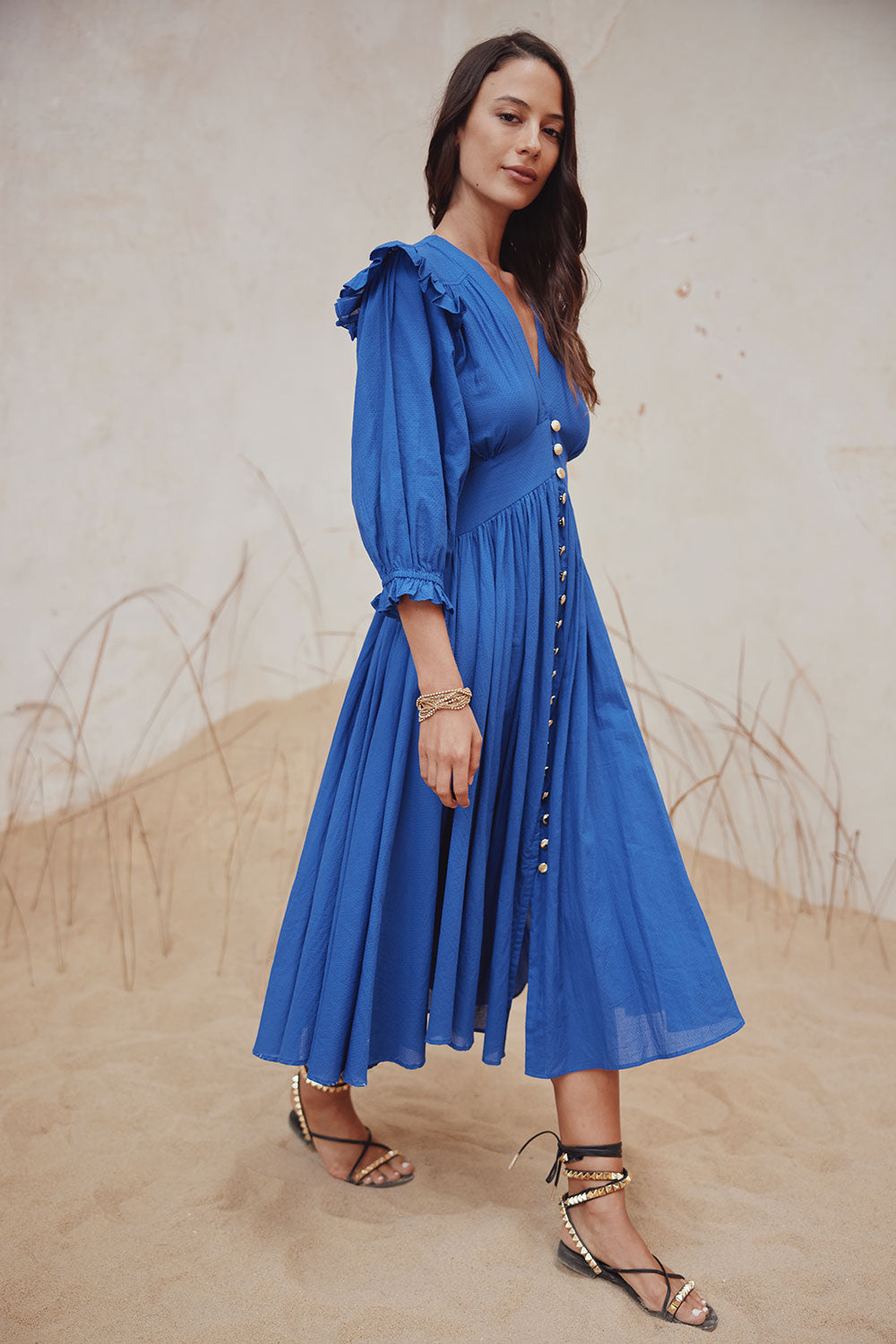 ZANTHE MIDI DRESS BLUE SAPPHIRE