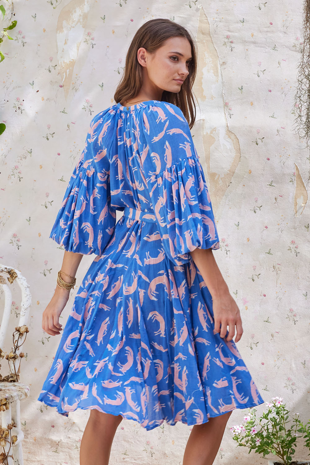 JENNA HIPP DRESS FOX BABY BLUE