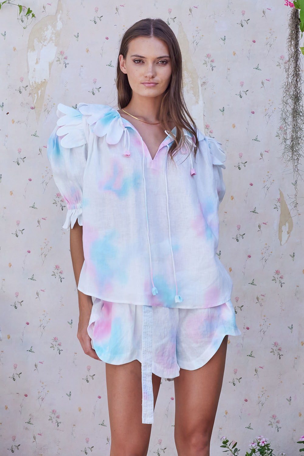 NICO SCALLOP TOP GELATO CANDY TIE DYE