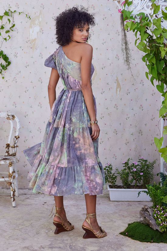 PICOTIN MIDI DRESS MARBLE TIE DYE