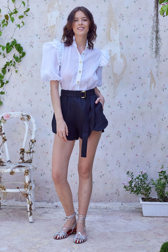 POPPY SCALLOP SHORTS NOIR