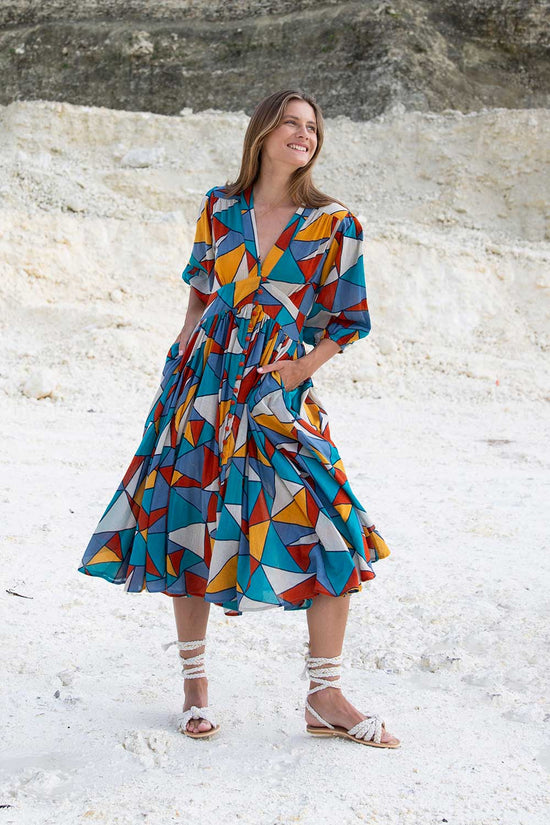 ABELLE DRESS TRIANGULAR MULTI