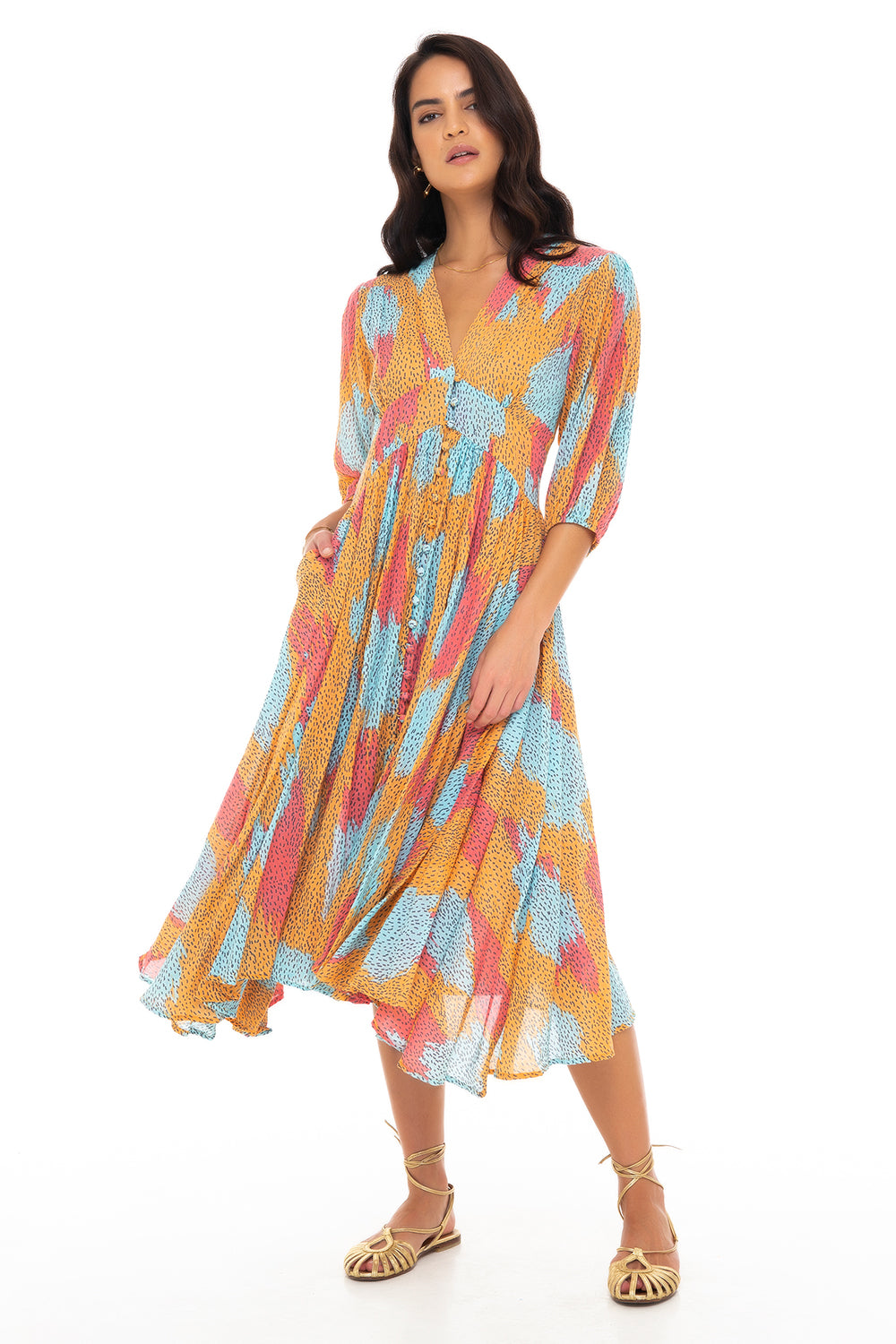 ABELLE DRESS 2 SEASONS TANGERINE