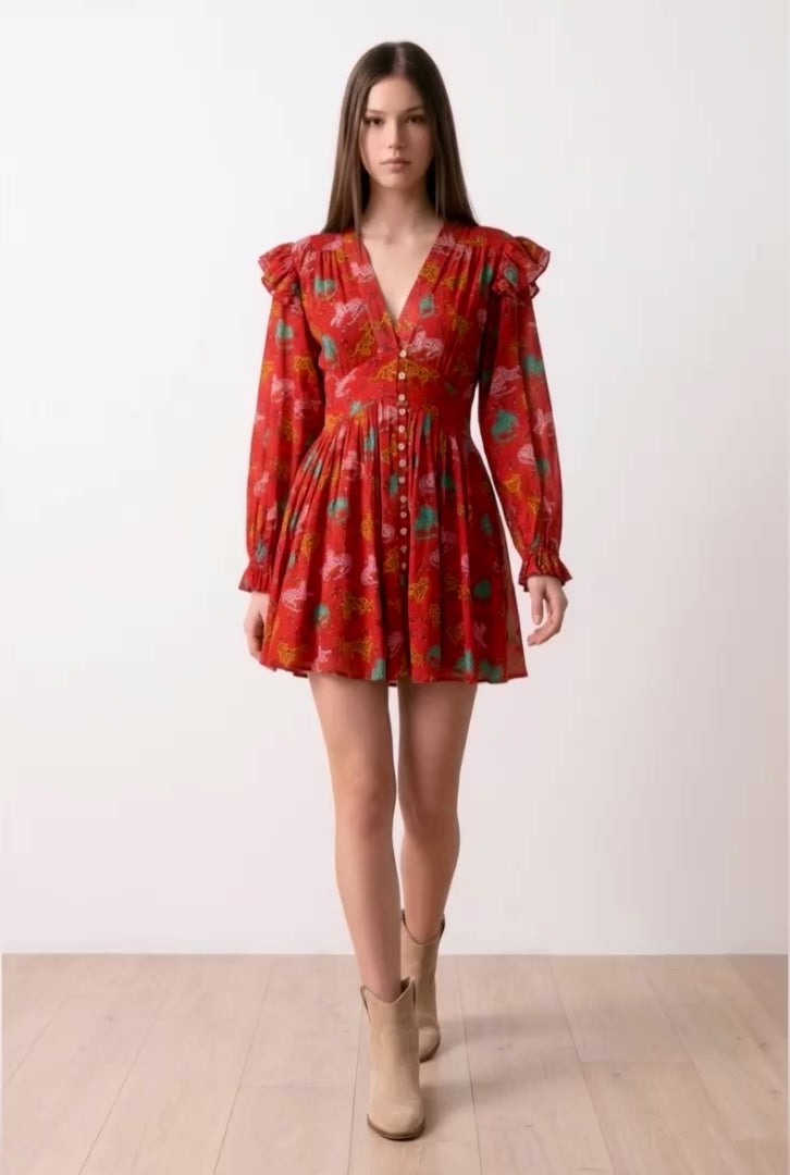 LENNON MINI DRESS CATS LOVE