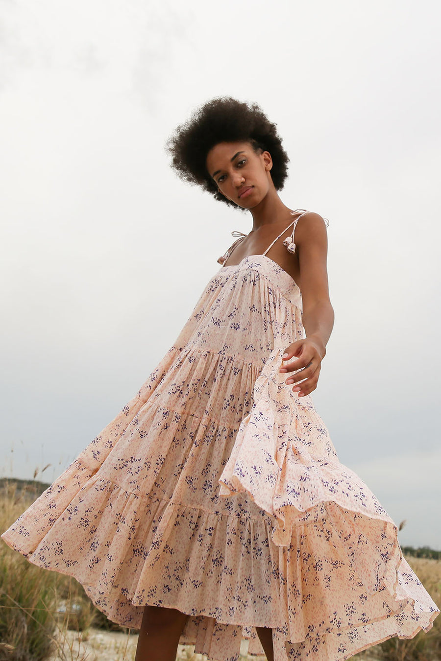 CANDICE PURPLE RAIN NUDE PINK DRESS