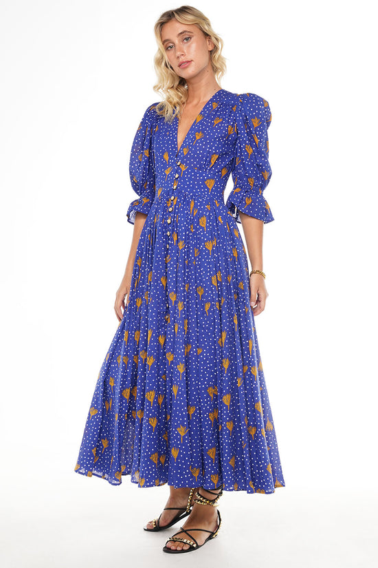 XOLA MAXI DRESS LIBERTINE BLUE SAPPHIRE