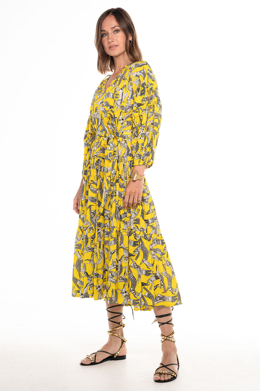 DAPPER DAN MIDI DRESS CATS YUZU