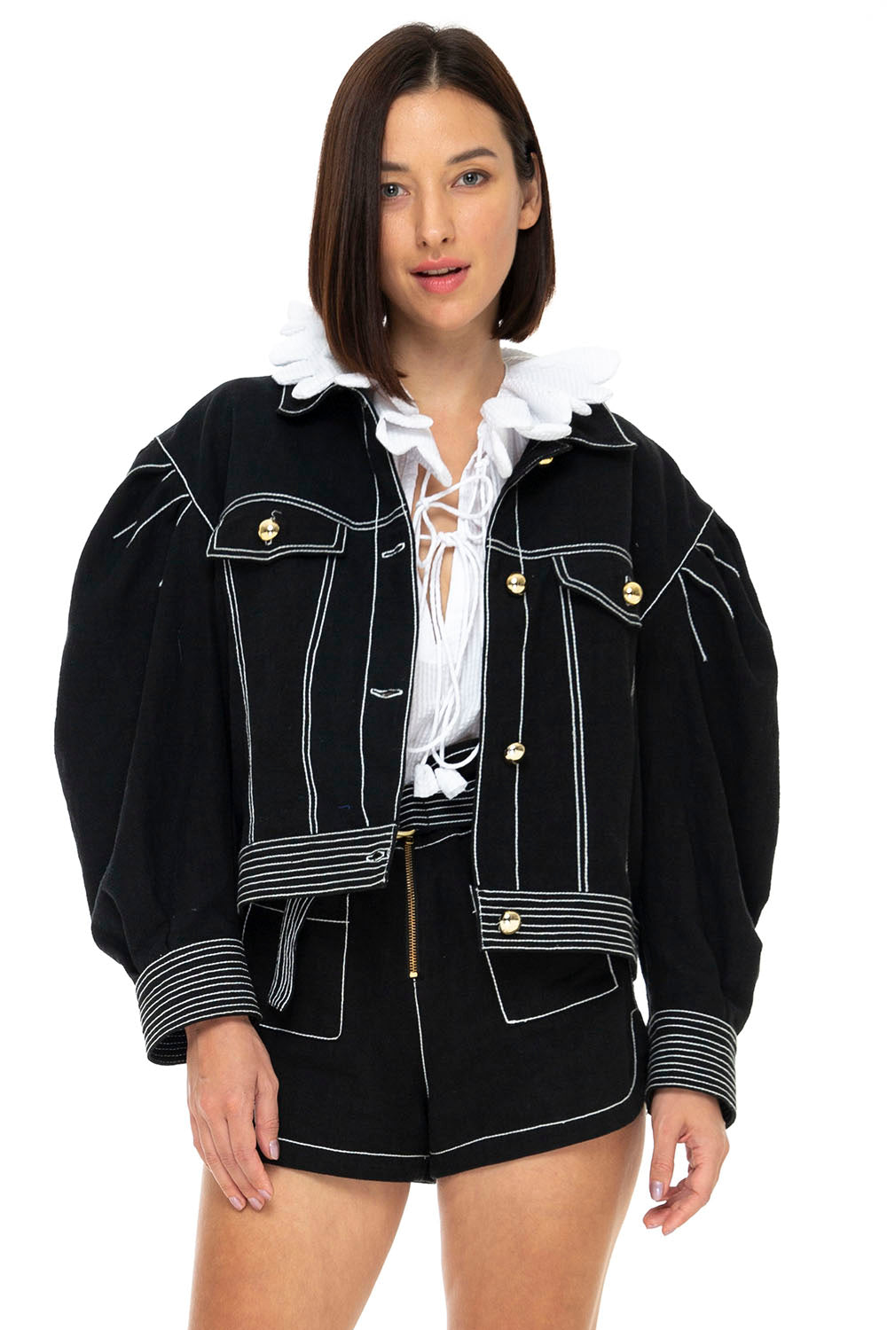 CONSTANCE OVERSIZED JACKET NOIR