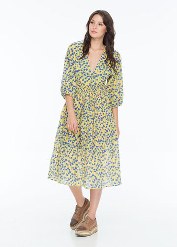 NICOLETTE DRESS VINE BUTTER