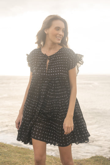 PIXIE BOO DRESS CROSS NOIR